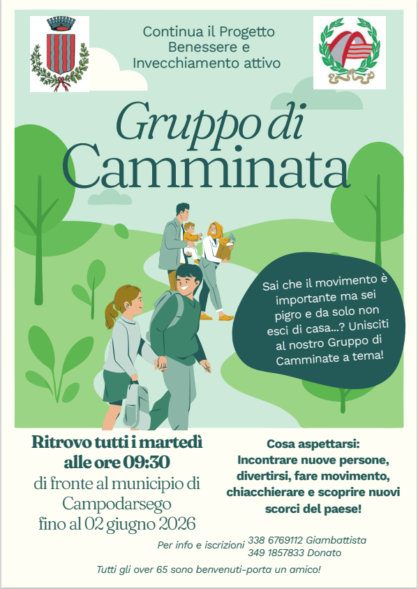 volantino gruppo di camminata 2026